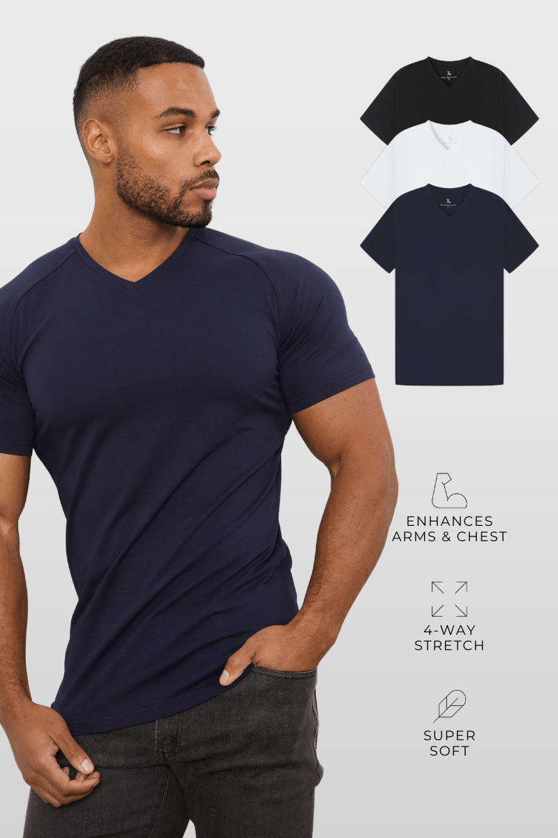 Muscle Fit Favourites V-Neck 3-Pack