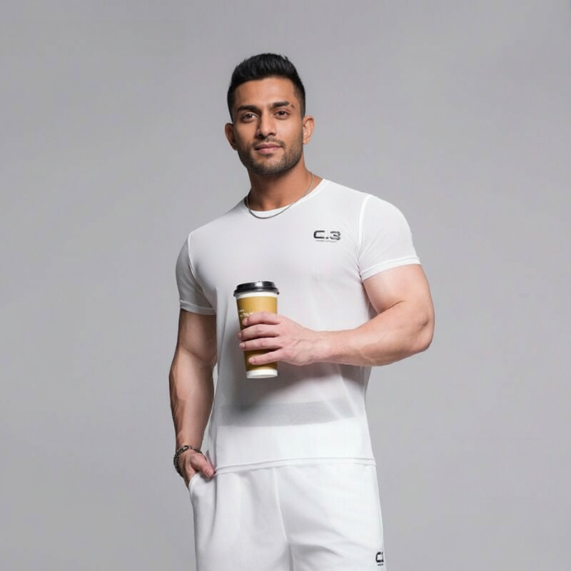 Men's High Elastic Transparent Gym T-shirt