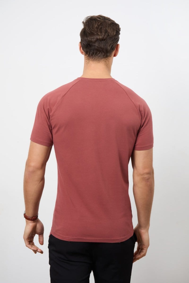 5 Pack Muscle Fit Crew Neck T-Shirt in Faded Terracotta/ Dusty Lilac/ Blue/ Sage/ Sand