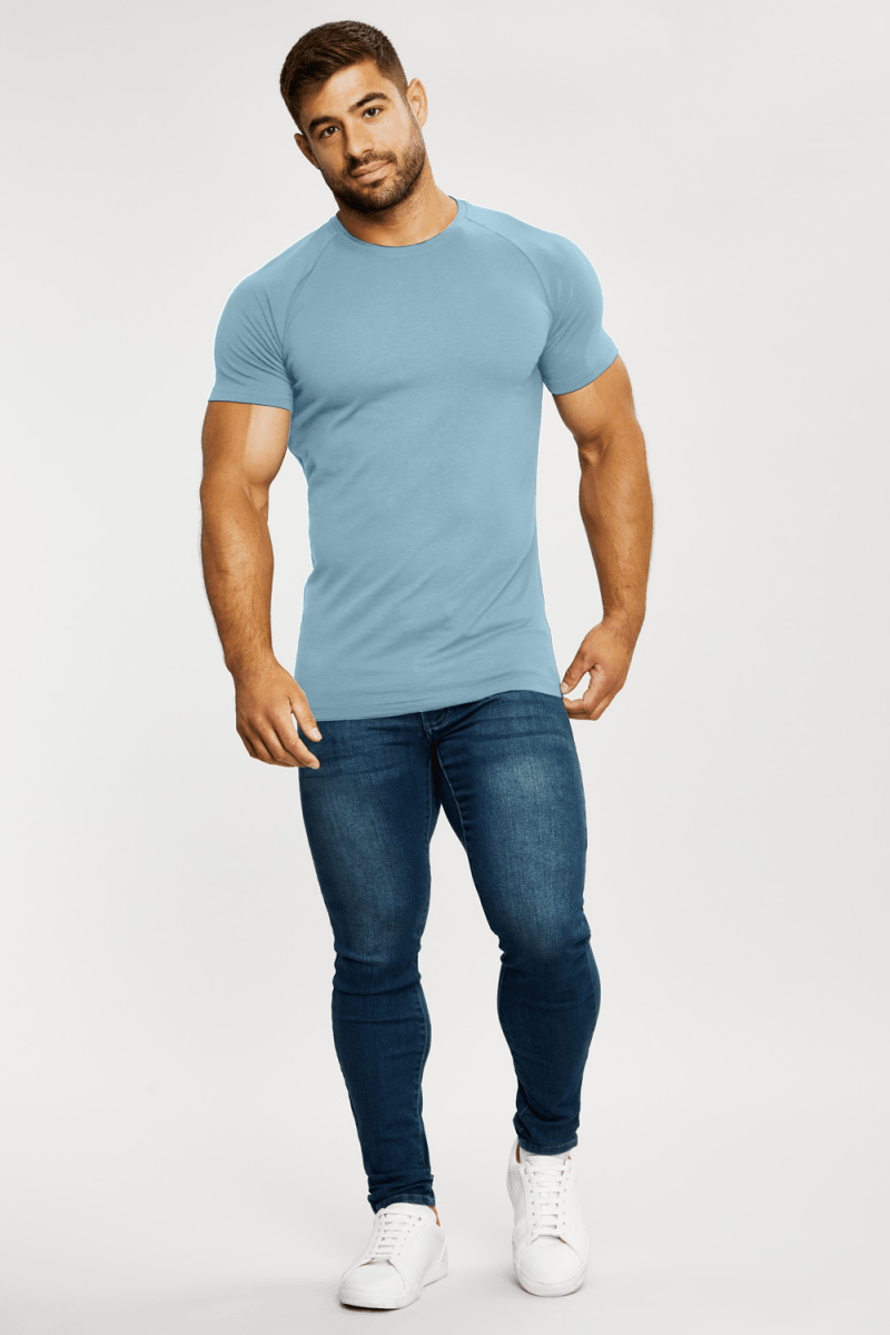 Muscle Fit Blue & White 5-Pack