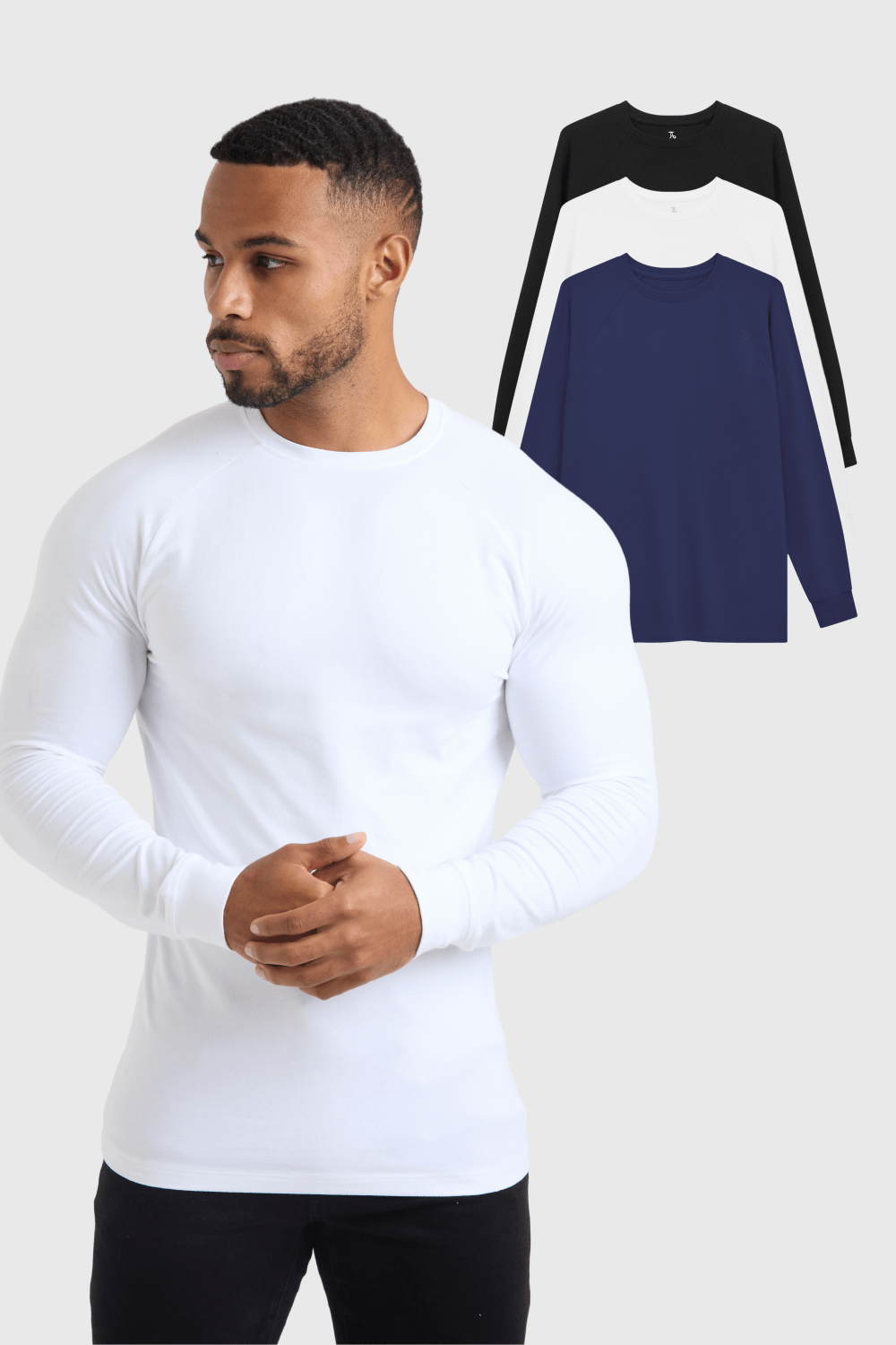 Muscle Fit Long Sleeve Favourites 3-Pack