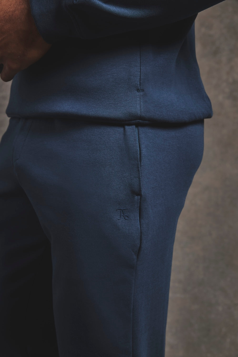 Interlock Sweat Jogger in Navy