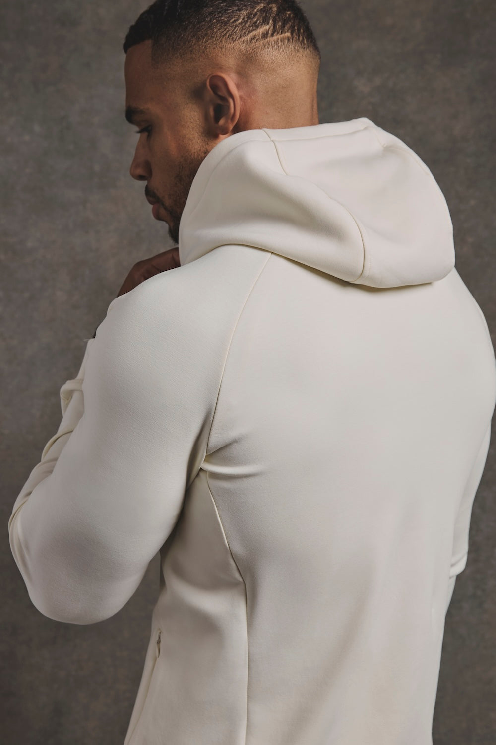 Interlock Hoodie Sweat in Winter White