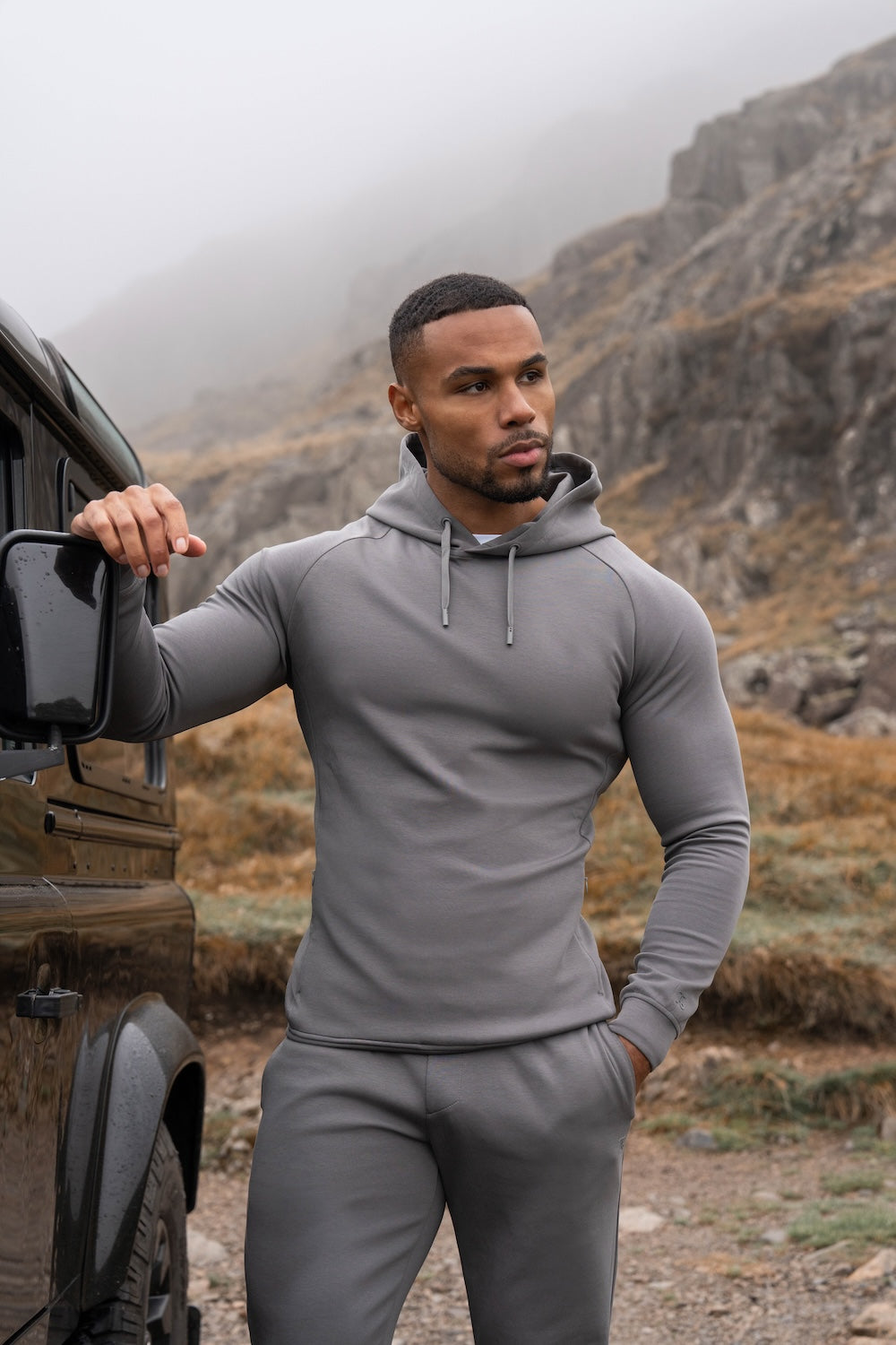 Interlock Hoodie Sweat in Graphite