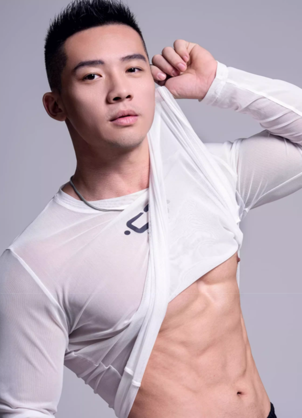 Men's High Elastic Transparent Long-Sleeve Gym T-shirt