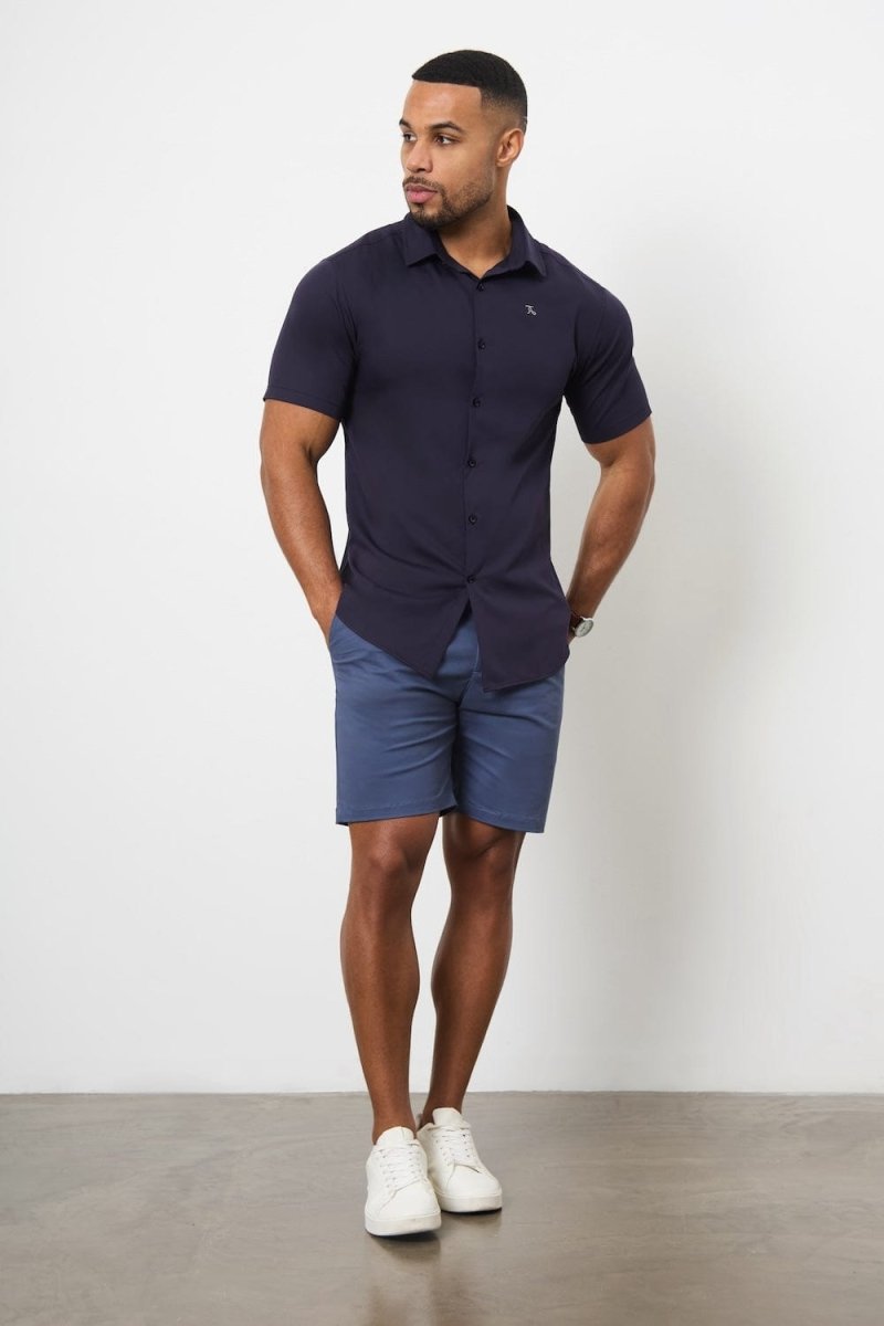 Muscle Fit Chino Shorts in Airforce