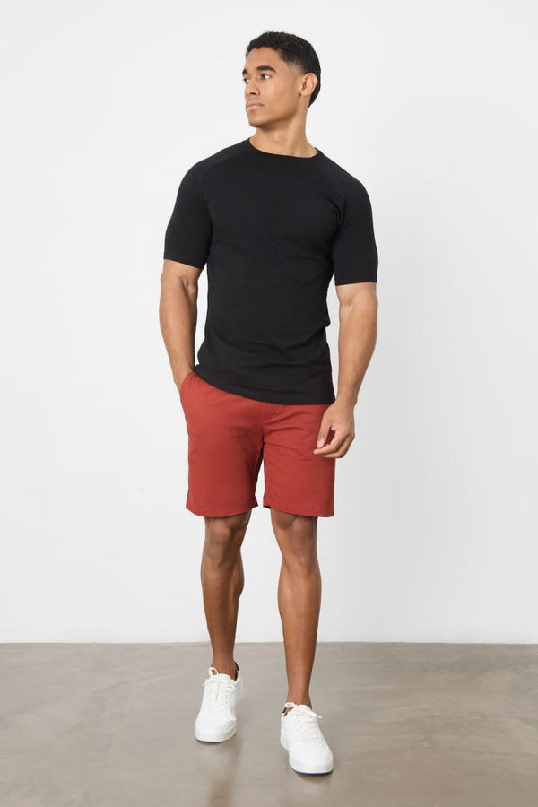 Muscle Fit Chino Shorts in Cinnamon
