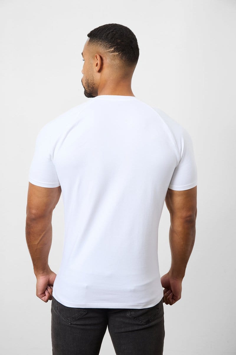 3 Pack Muscle Fit Crew Neck T-Shirt in White