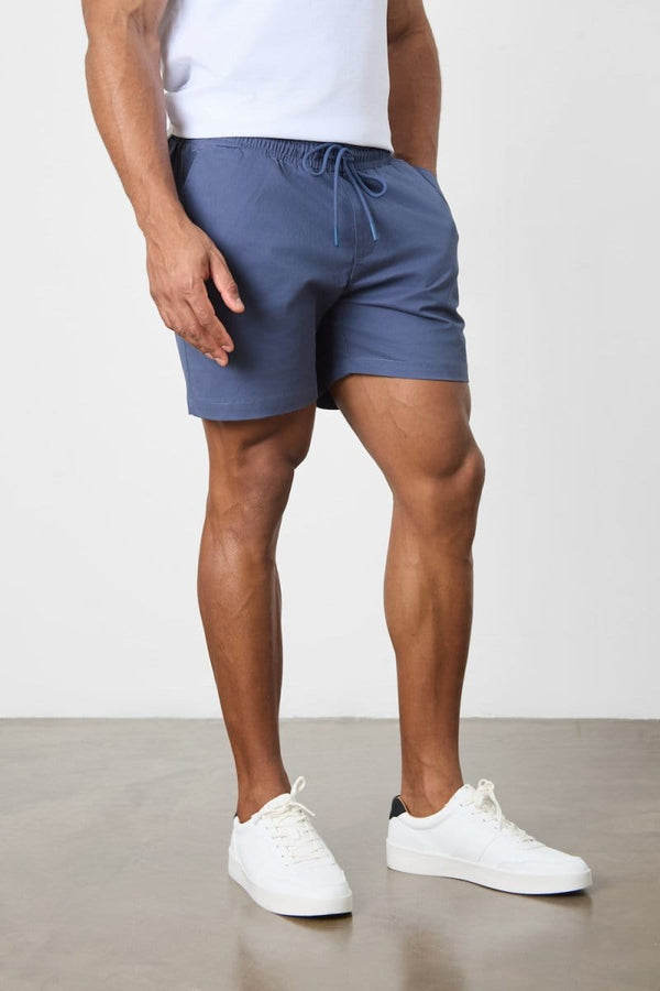 Muscle Fit Drawstring Chino Short - Shorter Length in Airforce