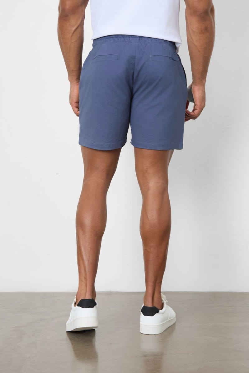 Muscle Fit Drawstring Chino Short - Shorter Length in Airforce