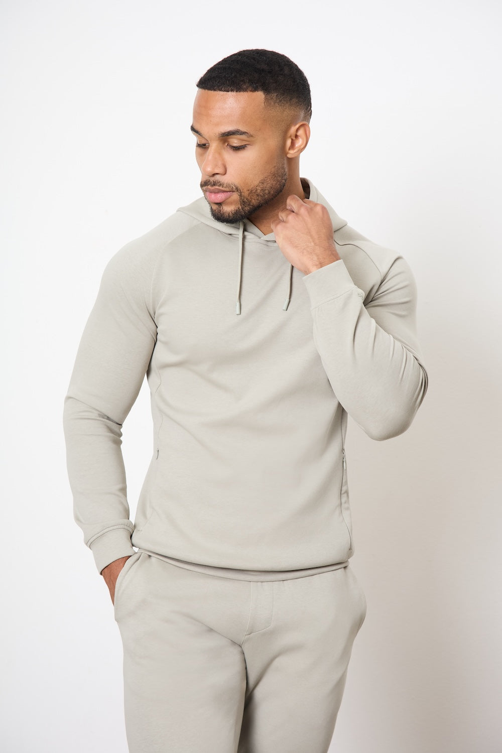 Interlock Hoodie Sweat in Smoky Sage