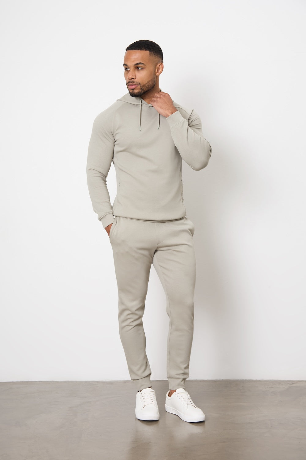 Interlock Hoodie Sweat in Smoky Sage