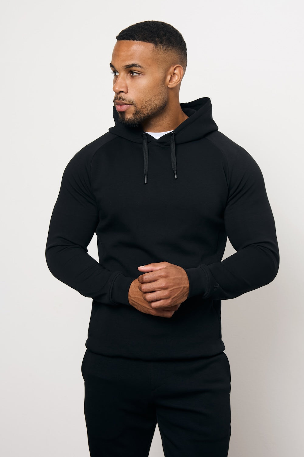 Interlock Hoodie Sweat in Black