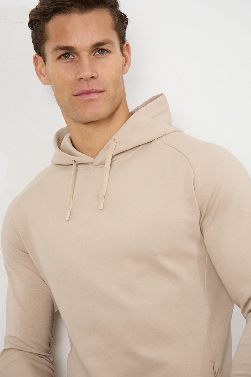 Interlock Hoodie Sweat in Stone
