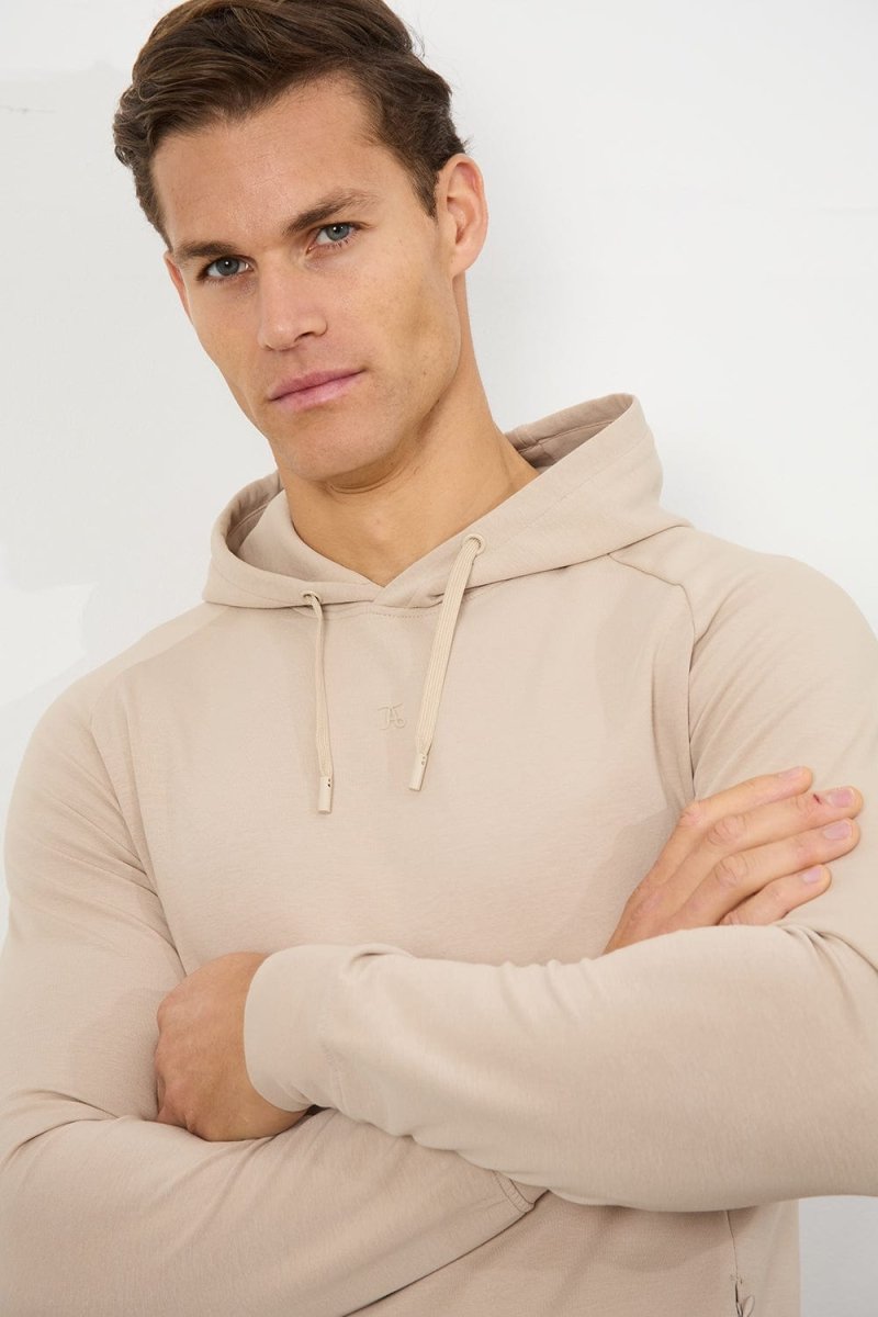 Interlock Hoodie Sweat in Stone