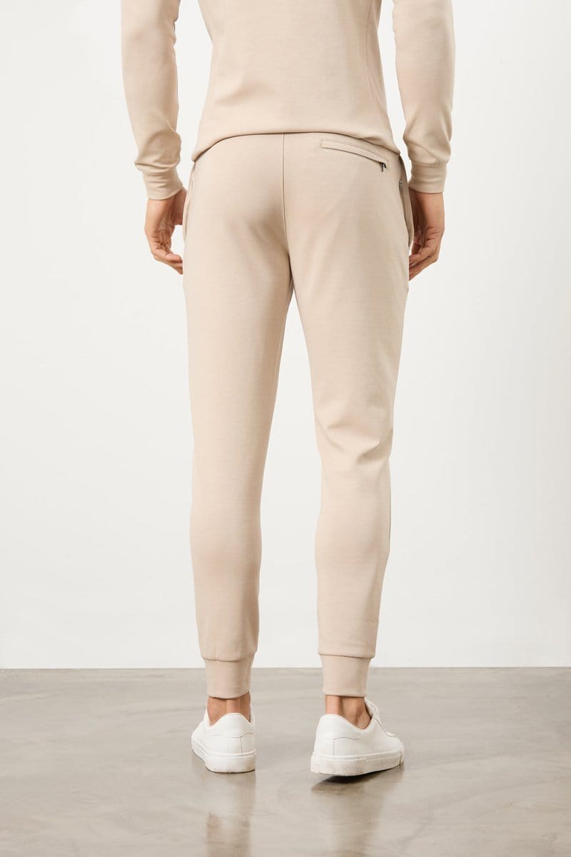 Interlock Sweat Jogger in Stone