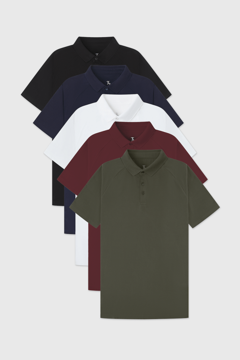 Muscle Fit All Rounder Polo Shirt 5-Pack